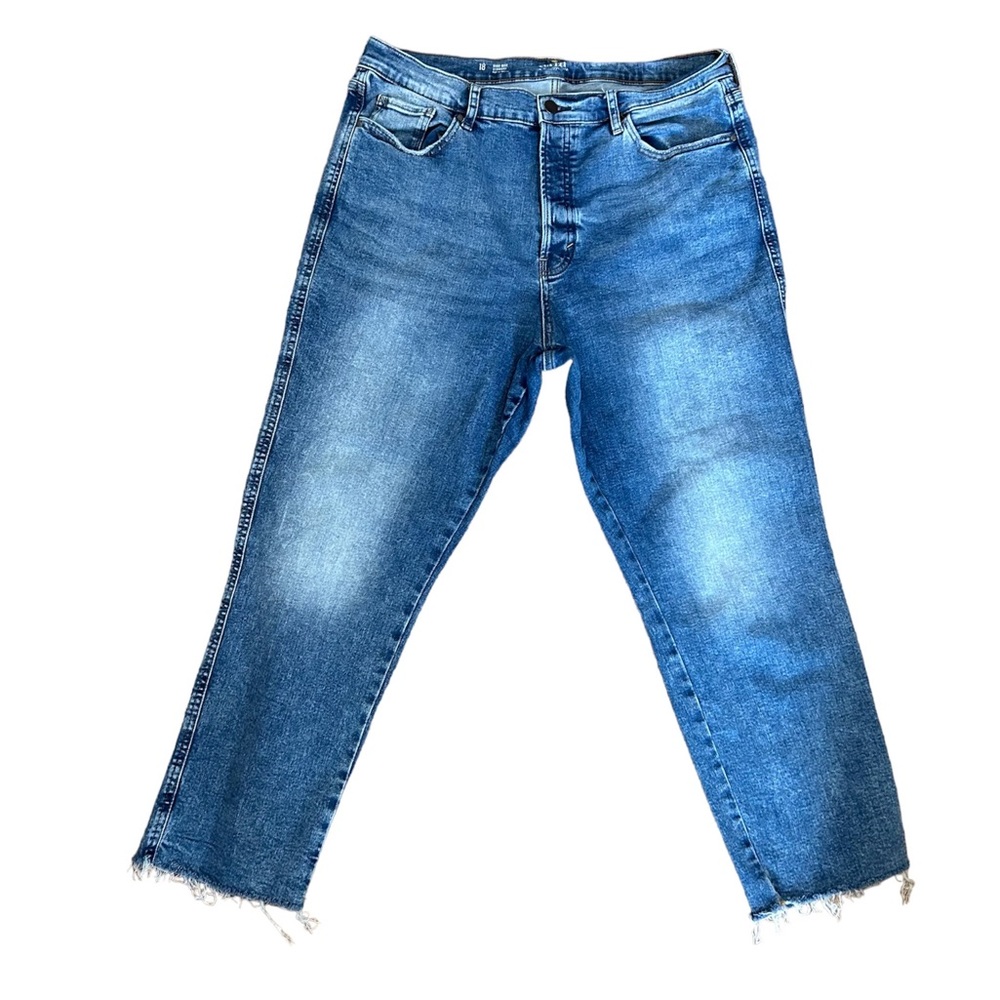 ANA High Rise Women’s Blue Jeans Plus Size 18